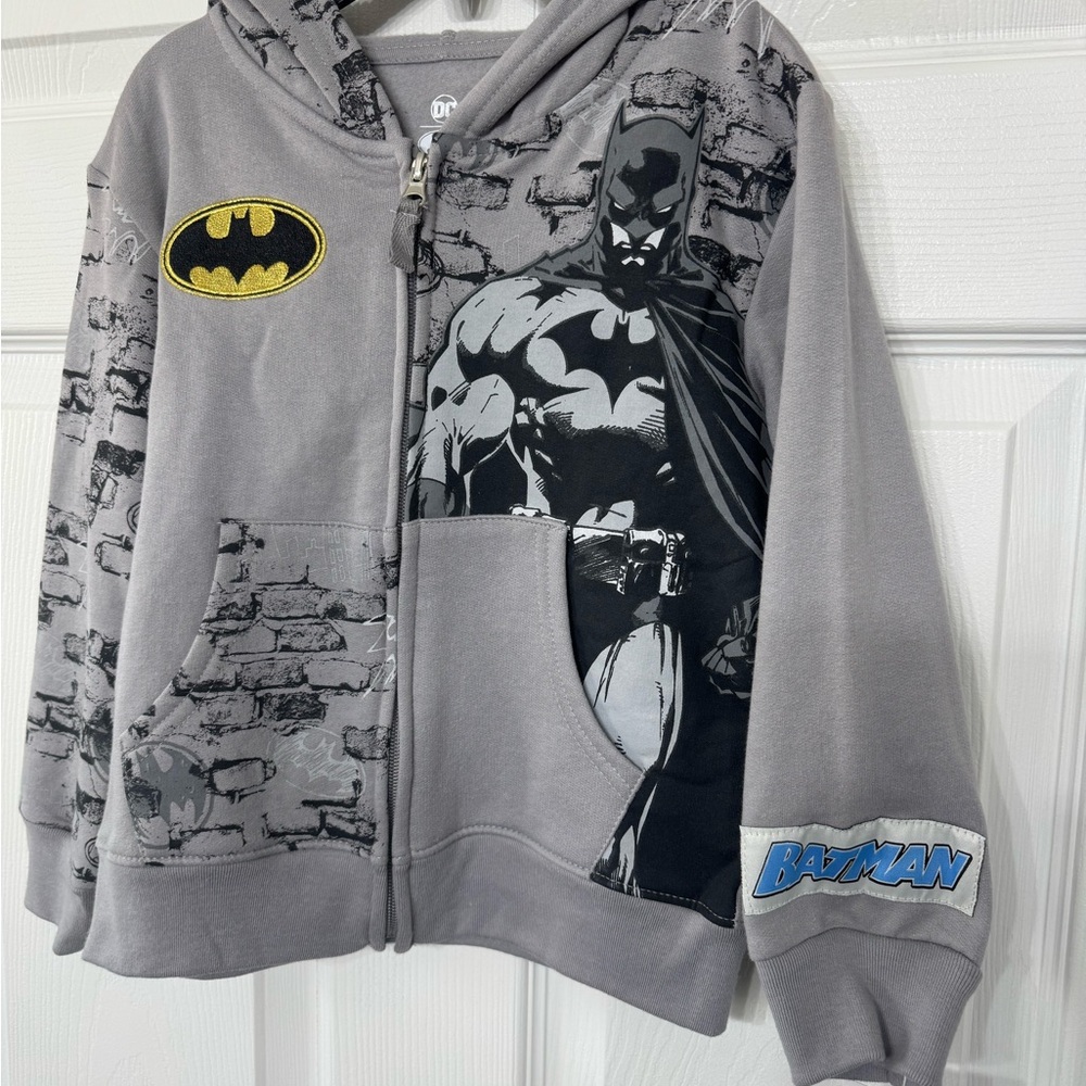 DC Comics Batman Gray and Black Hoodie for Kids